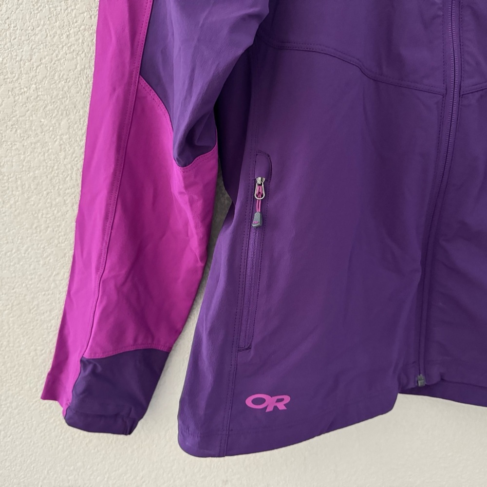 Outdoor Research Ferrosi Hood Jacket Womens XL Nylon Purple Windbreaker Outdoor - Picture 7 of 13